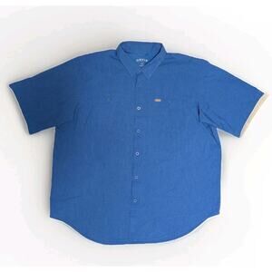 Orvis Shirt Blue Classic Collection Sunglasses Cleaner Patch Casual Workwear XXL